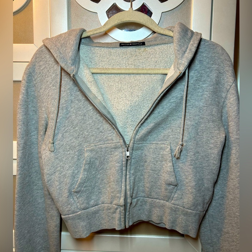 Brandy Melville Cropped Zip-up
